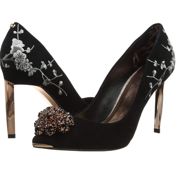🍒NEW🍒 TED BAKER EMBROIDERED PUMPS EU 37 - Picture 6 of 8